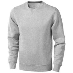   Surrey crew Sweater, Unisex, Knit of 80% Cotton and 20% Polyester, brushed on the inside, Grey melange, S