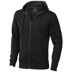   Arora hooded full zip sweater, Male, Knit of 80% Cotton and 20% Polyester, brushed on the inside, Anthracite, M