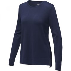   Merrit women's crewneck pullover, Female, Flat knit of 80% Viscose and 20% Nylon, 12 gauge, Navy, Female, EVE06-38228490