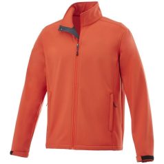   Maxson softshell jacket, Male, Mechanical stretch woven of 100% Polyester bonded to micro fleece of 100% Polyester with waterproof, breathable membrane and water repellent finish, Orange, XL