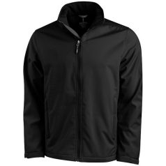   Maxson softshell jacket, Male, Mechanical stretch woven of 100% Polyester bonded to micro fleece of 100% Polyester with waterproof, breathable membrane and water-repellent finish, solid black, XS