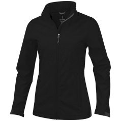   Maxson softshell ladies jacket, Female, Mechanical stretch woven of 100% Polyester bonded to micro fleece of 100% Polyester with waterproof, breathable membrane and water-repellent finish, solid black, S