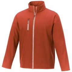   Orion men's softshell jacket, Mechanical stretch woven of 100% Polyester bonded with 100% Polyester micro fleece, Orange, M