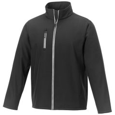   Orion men's softshell jacket, Mechanical stretch woven of 100% Polyester bonded with 100% Polyester micro fleece,  solid black, S