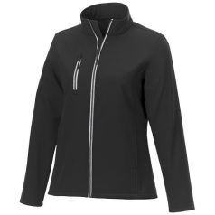   Orion women's softshell jacket, Mechanical stretch woven of 100% Polyester bonded with 100% Polyester micro fleece,  solid black, L