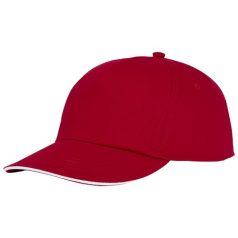 Styx 5 panel sandwich cap, Unisex, 100% Cotton twill, Red