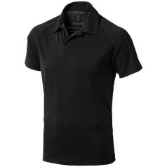   Ottawa short sleeve men's cool fit polo, Male, Piqué of 100% Polyester with Cool Fit finish, solid black, S