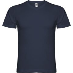   Tricou cu maneca scurta, la baza gatului, Casual, Barbati, Roly, 2410E20658, Bumbac, Albastru navy