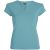 Tricou cu maneca scurta, la baza gatului, Casual, Femei, Roly, 2410E18942, Bumbac, Albastru dusty