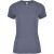 Tricou cu maneca scurta, la baza gatului, Casual, Femei, Roly, 2410E19032, Poliester, Albastru heather denim