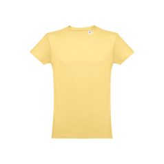   Tricou la baza gatului, Barbati, maneca scurta, TH Clothes, 2401E12345, Bumbac, Galben digital, L