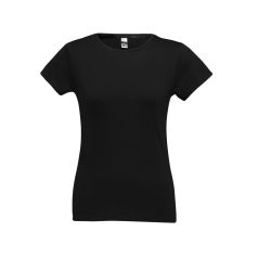   SOFIA. Women's t-shirt, Female, Jersey 100% cotton: 150 g/m². Colour 56: 90% cotton/10% viscose, Black, XL