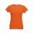 SOFIA. Women's t-shirt, Female, Jersey 100% cotton: 150 g/m². Colour 56: 90% cotton/10% viscose, Orange, S