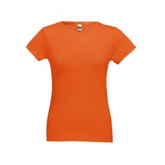   SOFIA. Women's t-shirt, Female, Jersey 100% cotton: 150 g/m². Colour 56: 90% cotton/10% viscose, Orange, XL