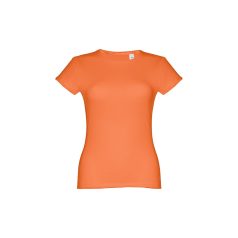   Tricou la baza gatului, Dama, maneca scurta, TH Clothes, 2401E12362, Bumbac, Rosu terracotta, L