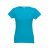 SOFIA. Women's t-shirt, Female, Jersey 100% cotton: 150 g/m². Colour 56: 90% cotton/10% viscose, Acqua blue, XXL