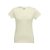 SOFIA. Women's t-shirt, Female, Jersey 100% cotton: 150 g/m². Colour 56: 90% cotton/10% viscose, Pastel yellow, M