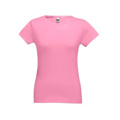   SOFIA. Women's t-shirt, Female, Jersey 100% cotton: 150 g/m². Colour 56: 90% cotton/10% viscose, Light pink, 3XL