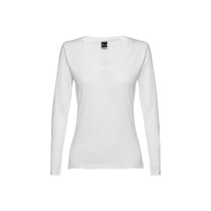   BUCHAREST WOMEN. Women's long sleeve t-shirt, Female, Jersey 100% cotton: 150 g/m², White, L