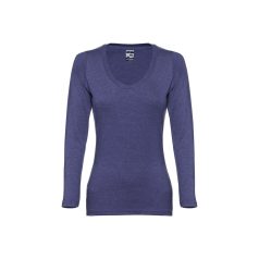   BUCHAREST WOMEN. Women's long sleeve t-shirt, Female, Jersey 100% cotton: 150 g/m². Colours 52, 53 and 54: 60% cotton/40% polyester, Heather blue, L