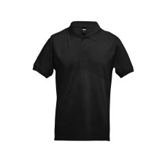   ADAM. Men's polo shirt, Male, Piquet mesh 100% cotton: 195 g/m². Colour 56: 85% cotton/15% viscose, Black, L