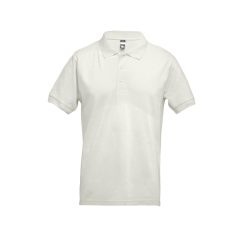   ADAM. Men's polo shirt, Male, Piquet mesh 100% cotton: 195 g/m². Colour 56: 85% cotton/15% viscose, Pastel white, L