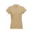 EVE. Women's polo shirt, Female, Piquet mesh 100% cotton: 195 g/m². Colour 56: 85% cotton/15% viscose, Light brown, M