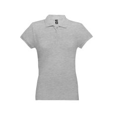   EVE. Women's polo shirt, Female, Piquet mesh 100% cotton: 195 g/m². Colour 56: 85% cotton/15% viscose, Heather light grey, L