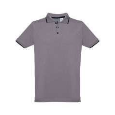   ROME. Men's slim fit polo shirt, Male, Piquet mesh 100% cotton: 195 g/m². Colour 56: 85% cotton/15% viscose, Grey, M