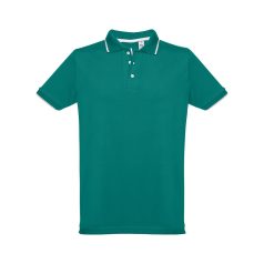   ROME. Men's slim fit polo shirt, Male, Piquet mesh 100% cotton: 195 g/m². Colour 56: 85% cotton/15% viscose, Dark green, L