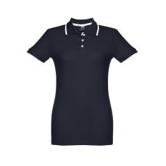   ROME WOMEN. Women's slim fit polo shirt, Female, Piquet mesh 100% cotton: 195 g/m². Colour 56: 85% cotton/15% viscose, Navy blue, S