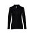 BERN WOMEN. Women's long sleeve polo shirt, Female, Piquet mesh 100% cotton: 210 g/m². Colour 56: 85% cotton/15% viscose, Black, XL