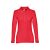 BERN WOMEN. Women's long sleeve polo shirt, Female, Piquet mesh 100% cotton: 210 g/m². Colour 56: 85% cotton/15% viscose, Red, XXL