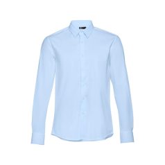   PARIS. Men's poplin shirt, Male, 68% cotton, 28% polyamide and 4% spandex: 115 g/m², Light blue, L