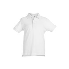   ADAM KIDS. Children's polo shirt, Kids, Piquet mesh 100% cotton: 195 g/m², White, 12