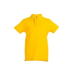   ADAM KIDS. Children's polo shirt, Kids, Piquet mesh 100% cotton: 195 g/m², Yellow, 10