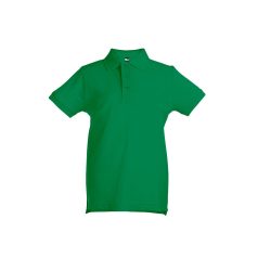   ADAM KIDS. Children's polo shirt, Kids, Piquet mesh 100% cotton: 195 g/m², Green, 12