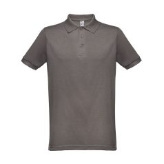   BERLIN. Men's polo shirt, Male, Piquet mesh 65% polyester and 35% cotton: 200 g/m², Grey, M