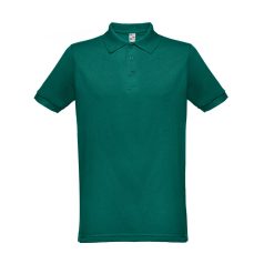   Tricou Polo, Barbati, maneca scurta, TH Clothes, 2401E12507, Bumbac, Poliester, Verde inchis, XS