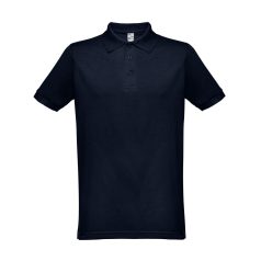   BERLIN. Men's polo shirt, Male, Piquet mesh 65% polyester and 35% cotton: 200 g/m², Navy blue, M