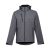 ZAGREB. Men's softshell with removable hood, Male, 96% polyester and 4% spandex (2 layers): 280 g/m², Grey, M