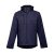 ZAGREB. Men's softshell with removable hood, Male, 96% polyester and 4% spandex (2 layers): 280 g/m², Navy blue, XXL