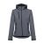 ZAGREB WOMEN. Women's softshell with removable hood, Female, 96% polyester and 4% spandex (2 layers): 280 g/m², Grey, XL