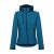 ZAGREB WOMEN. Women's softshell with removable hood, Female, 96% polyester and 4% spandex (2 layers): 280 g/m², Petrol blue, XL