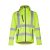 ZAGREB WORK. High-visibility softshell jacket for men, with removable hood, Male, 100% polyester (3 layers): 320 g/m², Hexachrome yellow, XL