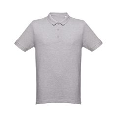   MONACO. Men's polo shirt, Male, Piquet mesh 100% cotton: 240 g/m². Colour 56: 85% cotton/15% viscose, Heather light grey, L