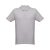 MONACO. Men's polo shirt, Male, Piquet mesh 100% cotton: 240 g/m². Colour 56: 85% cotton/15% viscose, Heather light grey, M