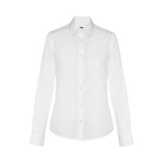   PARIS WOMEN. Women's poplin shirt, Female, 68% cotton, 28% polyamide and 4% spandex: 115 g/m², White, L