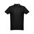 DHAKA. Men's polo shirt, Male, Piquet mesh 100% cotton: 195 g/m². Colour 56: 85% cotton/15% viscose, Black, L