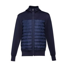   SKOPJE. Men's hooded jacket, Male, Polyester 300T (95% polyester and 5% spandex): 150 g/m², Navy blue, M